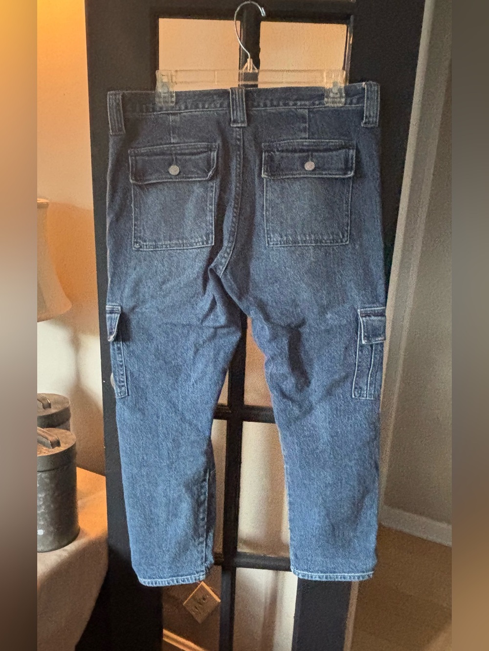 Women’s  medium  Wash Cargo Jeans - Comfortable Utility Style sz 11. - Picture 3 of 6